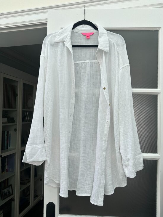 Lilly Pulitzer Tops - Women's Cotton Button-Down Shirt